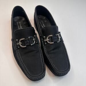 Donald J Pliner Black Blue Dacio Driving Loafers